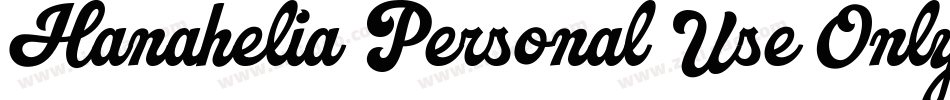 Hanahelia Personal Use Only字体转换